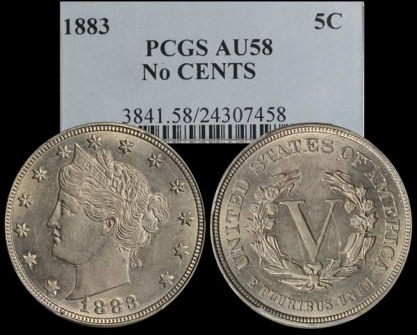 1883 No Cent Liberty Nickel